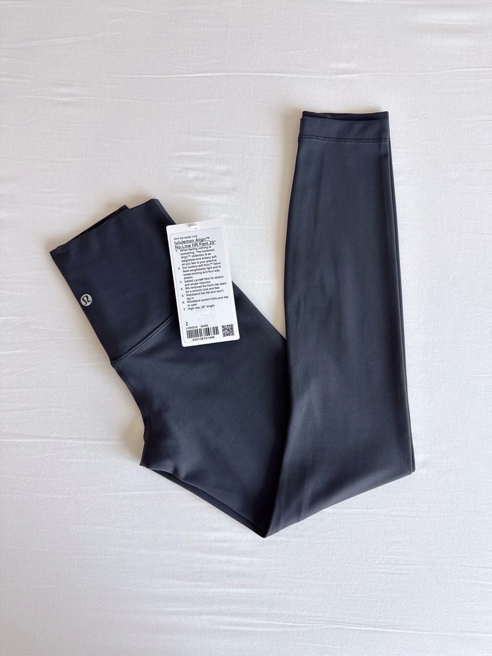 NWT lululemon Align No Line High-Rise Pant 25" Graphite Grey Size 2